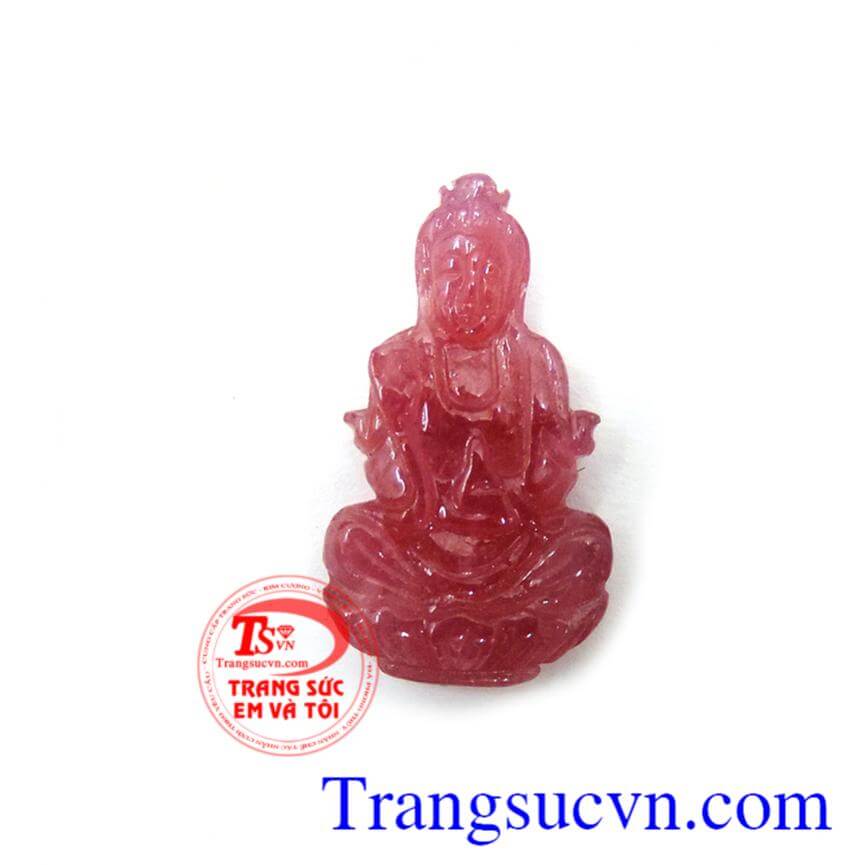 Mặt phật quan âm đá quý ruby