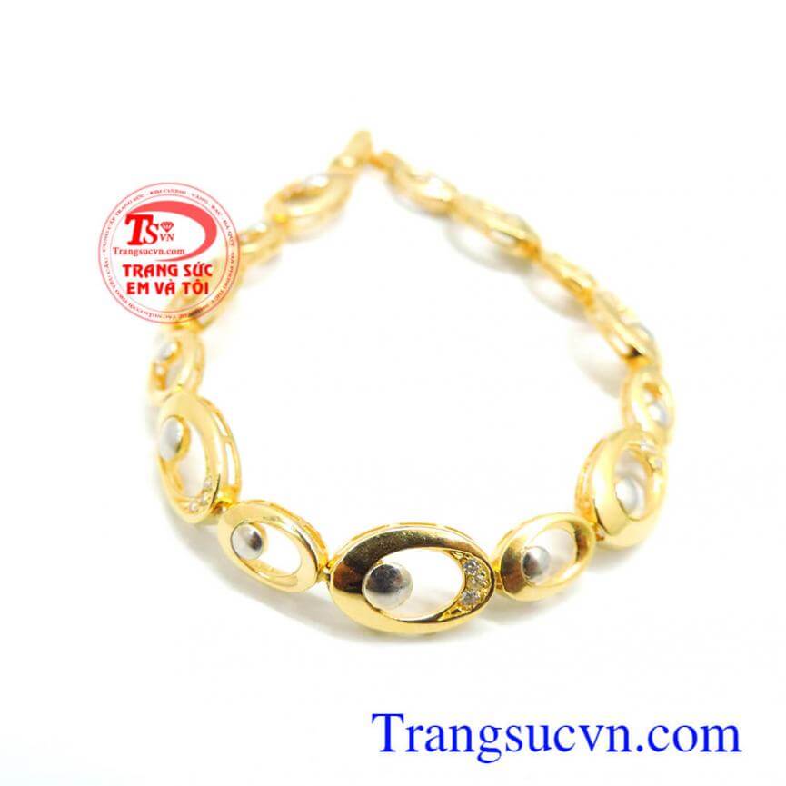 Lắc nữ vàng 10k + vàng trắng