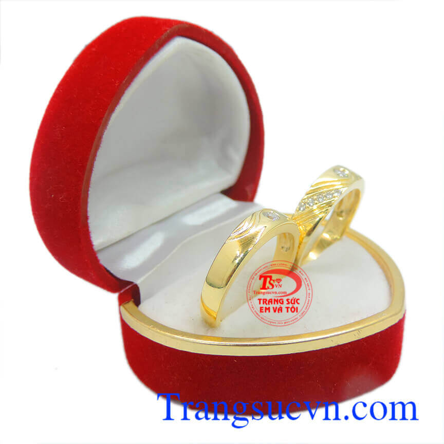 Nhẫn cưới vàng tây 10k giá rẻ
