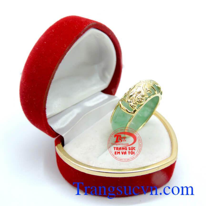 Nhẵn ngọc bọc rồng vàng 14k đẳng cấp