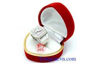 Nhẫn nam đẹp uy tín,Khách hàng ưa chuộng vàng trắng giao toàn quốc thanh toán an toàn tuyệt đối