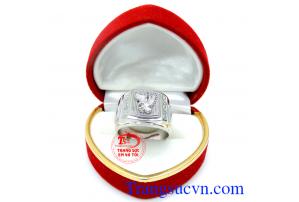 Nhẫn nam vàng trắng đại bàng