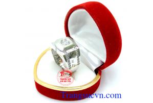 Nhẫn nam vàng trắng 18k đảm bảo chất lượng nhẫn vàng trắng