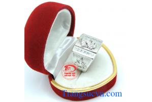 Nhẫn Nam Vàng Trắng sang trọng