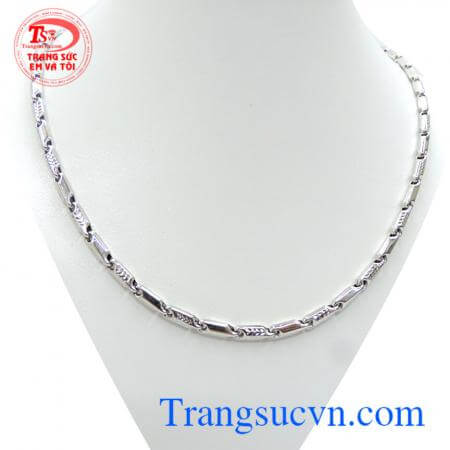 Dây chuyền vàng Ý trắng 18k