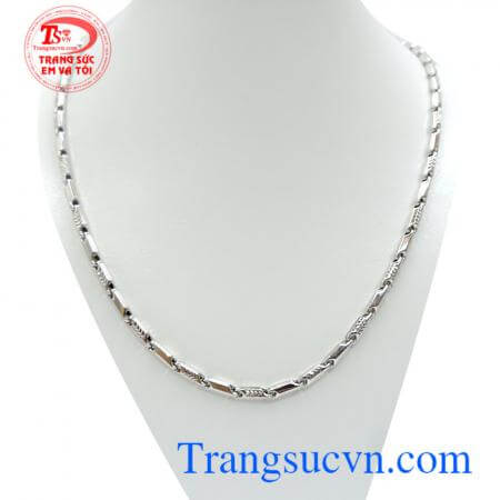 Dây chuyền vàng trắng đeo hợp thời trang bảo hành 12 tháng