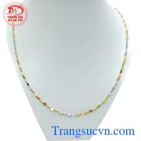 Dây vàng trắng Italy 18k quý phái tinh tế dành cho phái đẹp