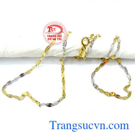 Dây chuyền vàng ý 18k dạng mảnh