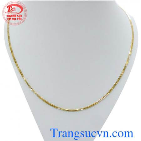 Dây chuyền xoắn vàng 18k sáng bóng