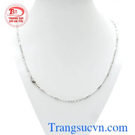 Dây chuyền nữ vàng trắng kiểu đẹp 18k