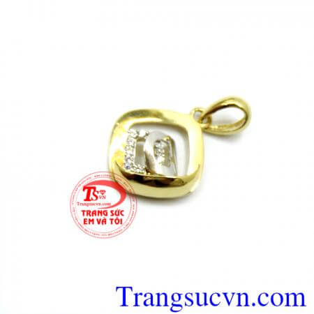 Mặt nữ nhỏ nhắn dễ thương. Mặt dây chuyền vàng 10k korea
