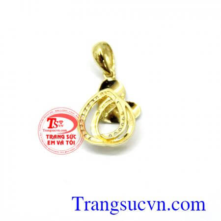 Mặt nữ vàng đẹp, nhỏ xinh, vàng 10k chuẩn chất lượng. Mặt dây nữ vàng tây mặt trái tim