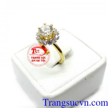 Nhẫn nữ điệu đà sang trọng. Nhẫn nữ đá quý vàng 10k korea