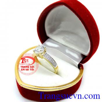 Nhẫn nữ kiểu đẹp sáng bóng 10k korea