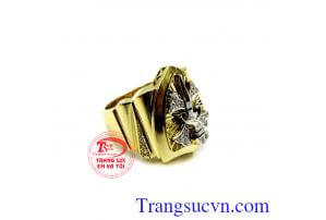 Nhẫn nam vàng mặt khiên vàng 10k