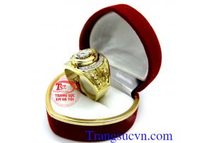 Chiếc Nhẫn nam vàng rồng chất lượng vàng đảm bảo,Uy tín bền đẹp và sáng bóng