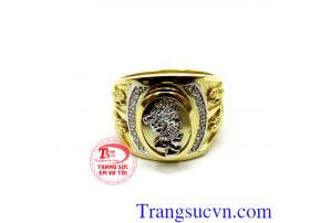 Chiếc Nhẫn nam vàng rồng bảo hành chu đáo,thiết kế và chế tác