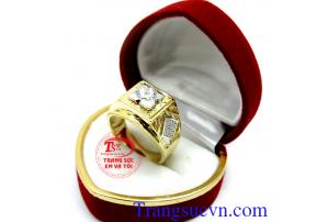 Chiếc Nhẫn nam đá trắng má rồng dành cho nam