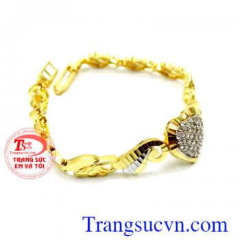 Lắc nữ mặt trái tim dẽ thương