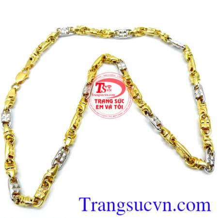 Dây chuyền nam vàng tây sang trọng