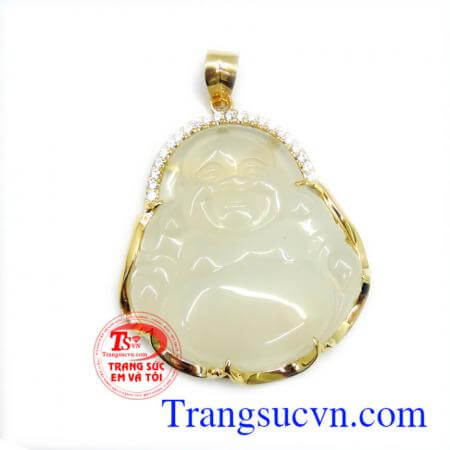 mặt di lặc mạnh mẽ mang lại bình an may mắn trong cuộc sống,Mã não Di lặc mặt vàng