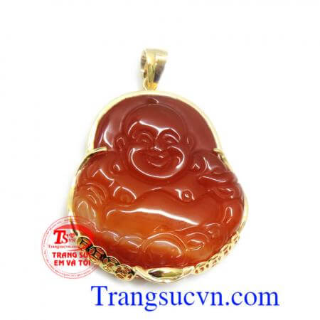 mặt di lặc phong thủy mang lại may mắn, phòng tránh tai ương, xua đi vận rủi,Mặt di lặc mã não đỏ bình an