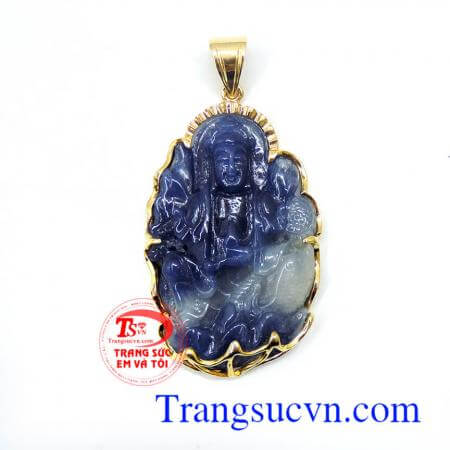 Quan âm sapphire lam tài lộc