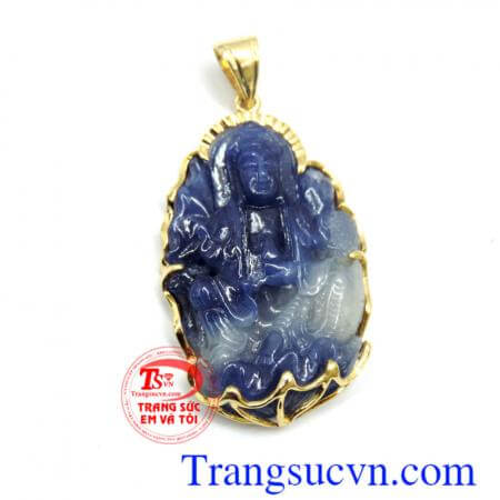 mặt nam đá quý phong thủy, đem lại may mắn tài lộc trong cuộc sống, Quan âm sapphire lam tài lộc