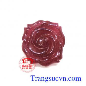 Mặt ruby nữ hoa hồng thanh lịch