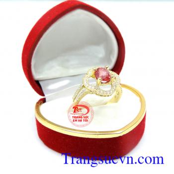 Nhẫn nữ spinel hoa 4 cánh xinh