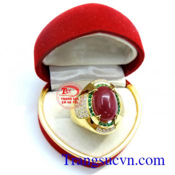Nhẫn Ruby tự nhiên 100% vàng 18k