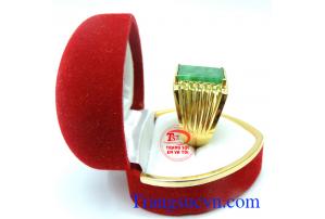 Nhẫn vàng tây 14k cho nam cá tính, thiết kế đơn giản nổi bật