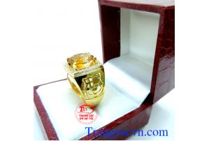 Nhẫn nam Citrine 14k