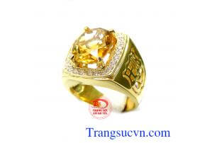 Nhẫn nam Citrine 14k sang trọng