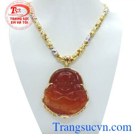 Bán bộ Mặt phật di lặc hộ mệnh dây vàng dành cho nam,