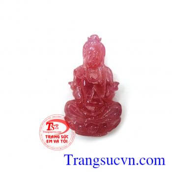 Mặt phật quan âm đá quý ruby