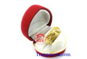 Nhẫn nam rồng đính đá đẹp