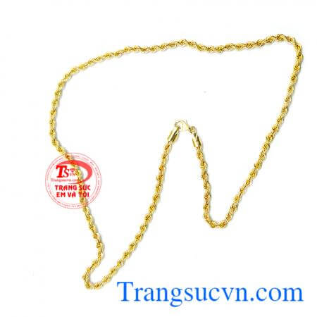 Dây chuyền vàng ý nhập sáng bóng