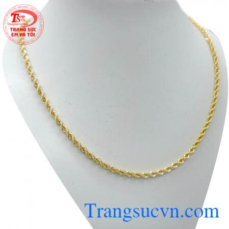 Dây chuyền vàng ý nhập sáng bóng