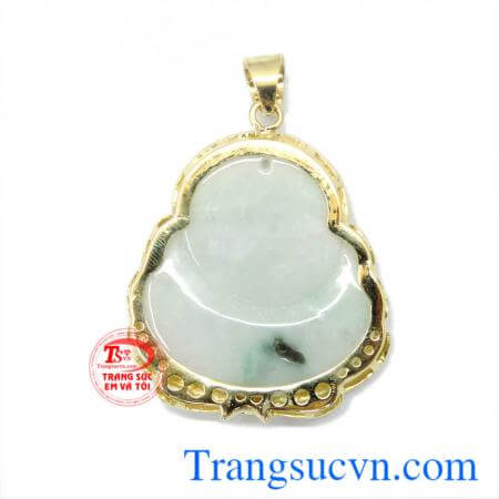 Mặt dây chuyền ngọc cẩm thạch bọc vàng