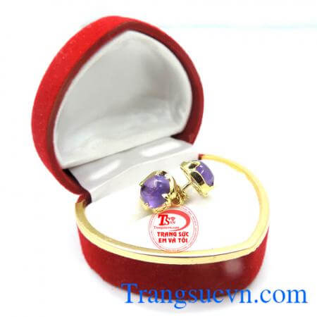 Hoa tai thạch anh tím tròn bán hàng trên toàn quốc giao hàng tận nơi, bảo hành uy tín.