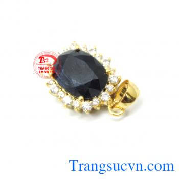 Mặt dây sapphire thiên nhiên TSVN bảo hành 12 tháng.