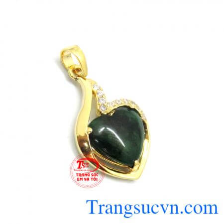 Mặt dây vàng + Ngọc cẩm thạch thiên nhiên món quà ý nghĩa cho Bà,Mẹ,Chị em gái.