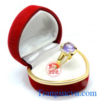 Sản phẩm có tại Công ty trang sức em và tôi. Nhẫn nữ vàng đá thạch anh tim tròn
