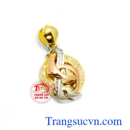 Mặt dây nữ vàng 18k bảo hành uy tín.