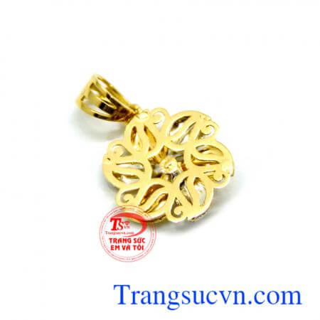 Mặt 18k hoa mai vàng