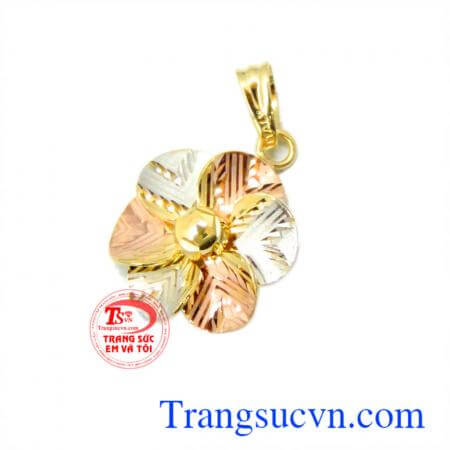 Mặt hoa hạnh phúc 18k italy bền đẹp mặt hạnh phúc tình yêu món quà ý nghĩa cho người ấy.