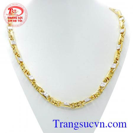 Dây chuyền nam vàng tây 10k mạnh mẽ, dây chuyền nam vàng tây thiết kế theo yêu cầu