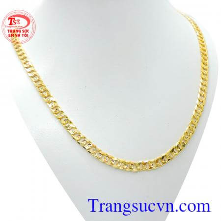 Dây vàng tây 10k trẻ trung, dây vàng tây đốt hình chữ nhật khắc họa tiết độc đáo, tinh tế đem lại sự trẻ trung cùng phong cách vô cùng mạnh mẽ cho nam giới