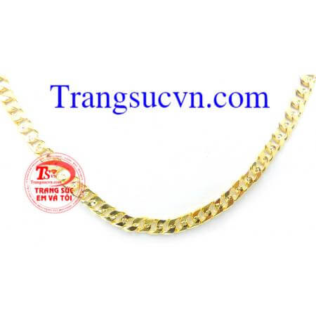 Dây vàng tây 10k trẻ trung, dây vàng tây đốt hình chữ nhật khắc họa tiết độc đáo, tinh tế đem lại sự trẻ trung cùng phong cách vô cùng mạnh mẽ cho nam giới